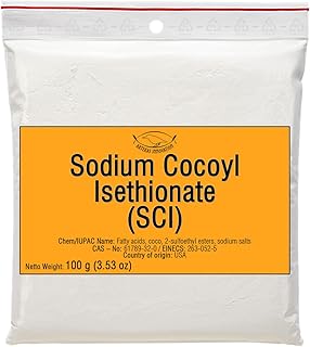 Sodium COCOYL ISETHIONATE (SCI) Powder - 100g | 3.53oz - Anionic, Foaming Surfactant - DIY Solid Shampoo Bars, Bath Bombs,...