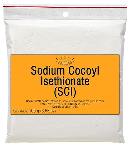 SODIUM COYL ISETHIONATE (SCI) - Polvo - Surfactante espumante - para barras de champú sólido caseras, bombas de baño, productos espumosos y