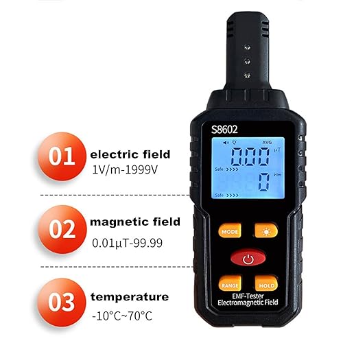 Miniatura 4 de Detector de radiación nuclear múltiple Geiger, contador de radiación, dosímetro de radiación con pantalla LCD, portátil, portátil, de mano, beta