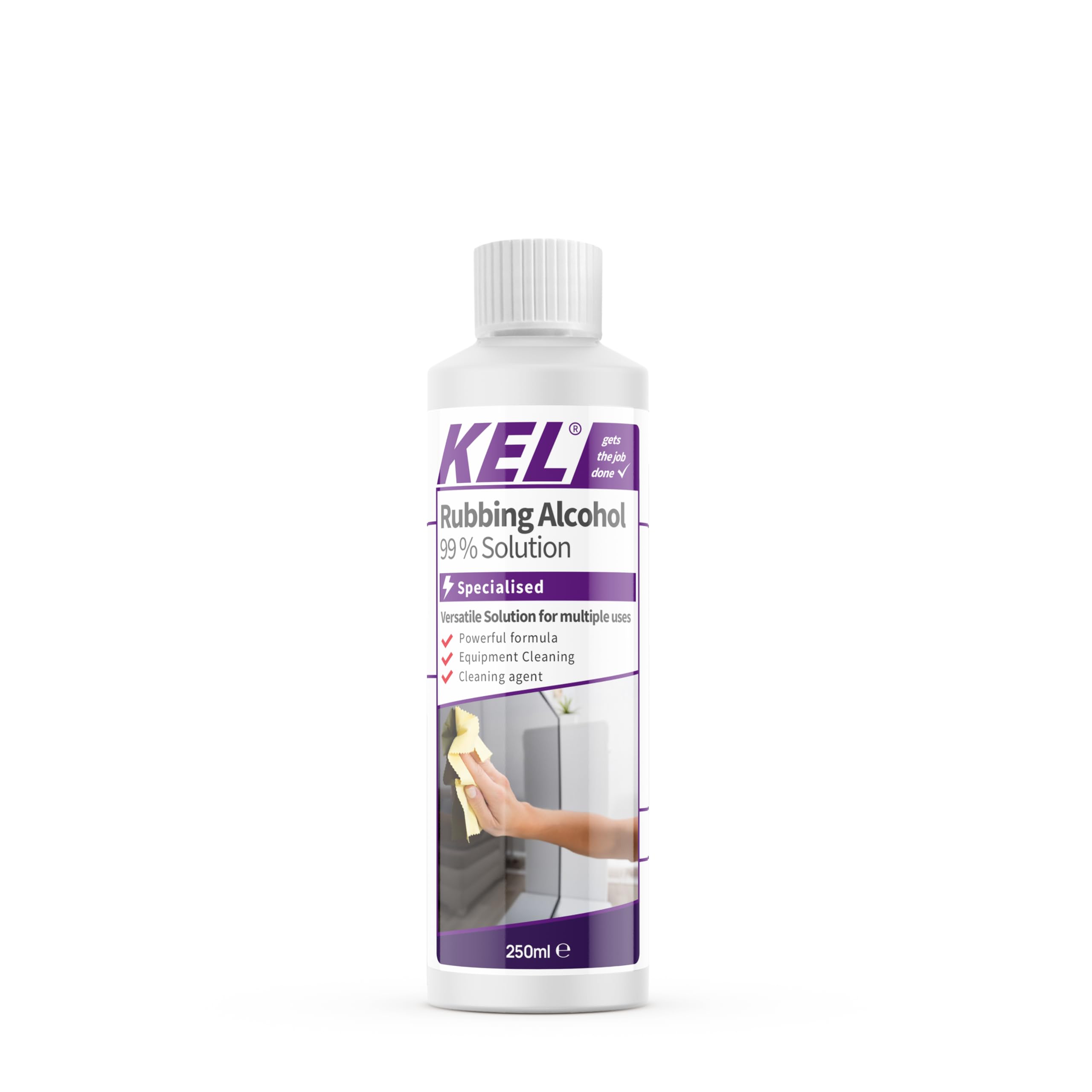 KEL - All-Purpose Rubbing Alcohol Isopropyl 99.9% Pure Isopropanol IPA for Cleaning - 250ml