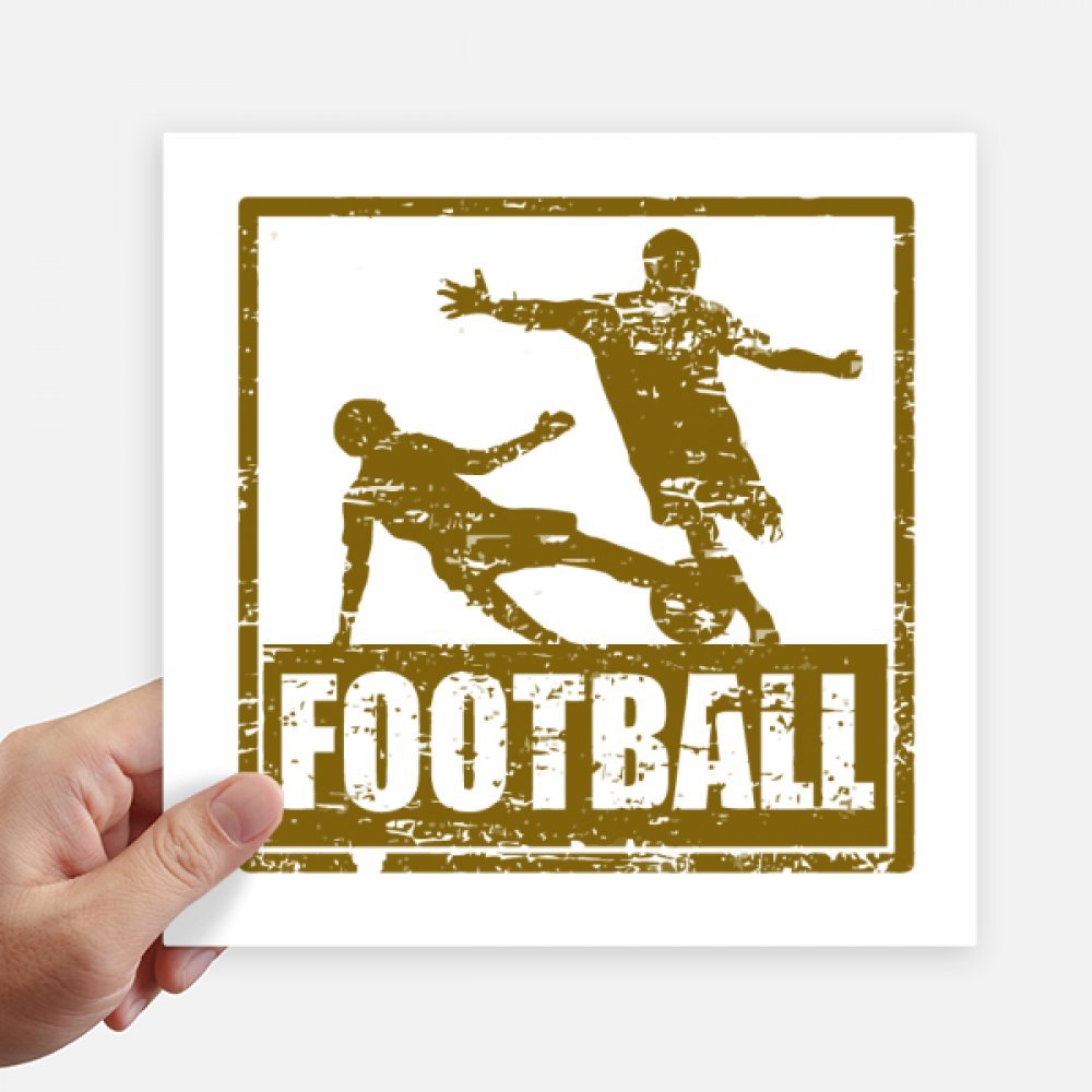 Pegatinas de fútbol para pared y maleta, pack de 4 vinilos cuadrados de 20x20 cm