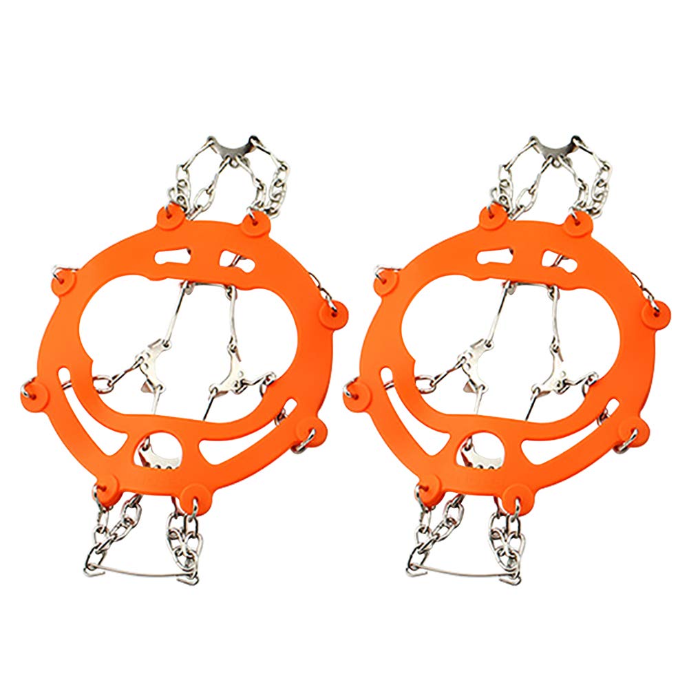 PandaLily Ice Cleats Crampons Traction Snow Grips for Boots Shoes Camping Hiking Anti-Slip Light Weight Shoes Gripper Ice Walking Crampons Cleats