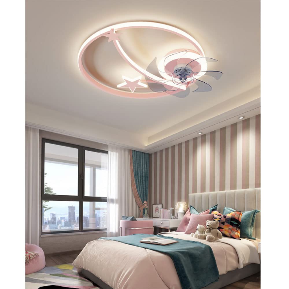 Lampa sufitowa LED z wentylatorem Pokój dziecięcy Wentylator Żyrandol 3-kolorowe wentylatory Lampa sufitowa Zdalne sterowanie Funkcja pomiaru czasu Ostrze wentylatora 3-biegowa zmienna Do Sypialnia
