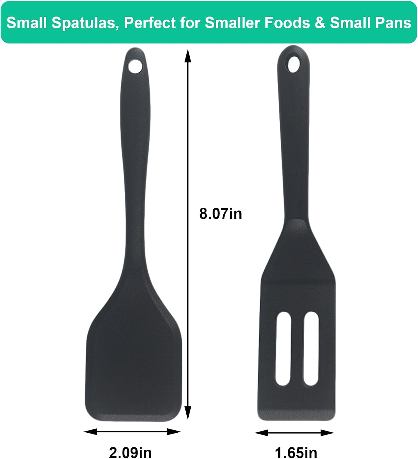 Small Silicone Spatula Set, Mini Spatulas for Baking, Cooking, Serving
