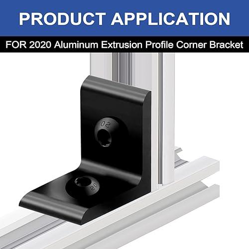 Miniatura 226 de 10 unids 2020 placa de extrusión de aluminio conector esquina L soporte 8020 V ranura hardware ranura T accesorios con tuercas en T y tornillos