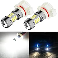 Vista 8 de Phinlion Bombillas LED antiniebla H10, 3200 lúmenes color azul hielo, súper brillantes PY20D 9145, focos antiniebla de repuesto para coches