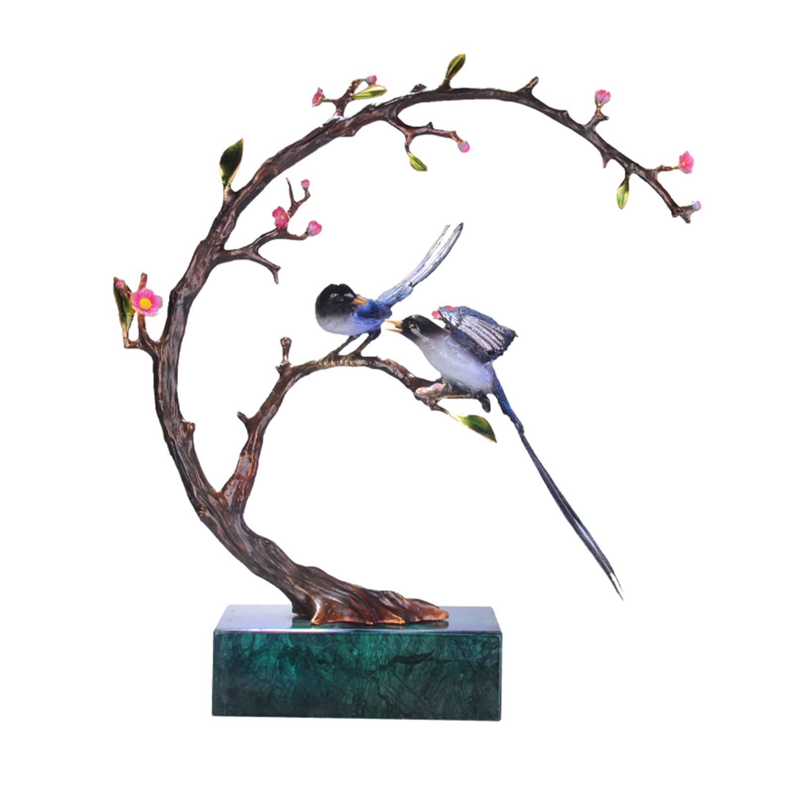hongchenke34 Copper statue Full Copper Entrance Ornament Double Happiness Pure Crafts Home Accessories Magpie Living Room Desktop Ornaments
