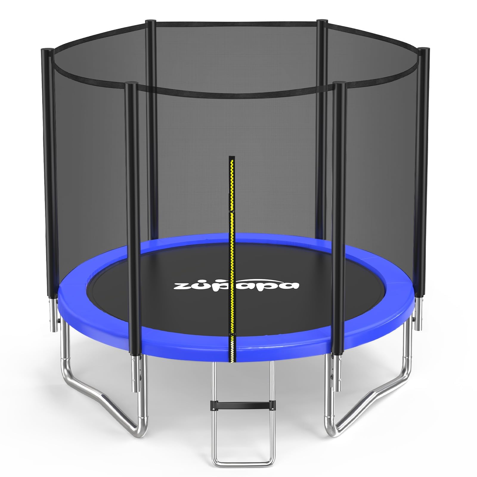 Zupapa 6ft (183cm of Diameter) Heavy Duty Trampoline with Enclosure Net & Non-Slip Ladder for Kids & Adults, Family Outdoor Backyard Fun