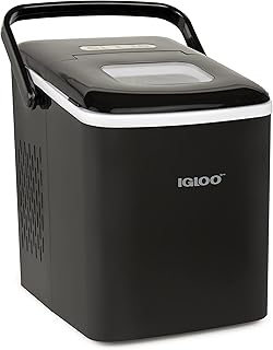 Igloo Premium Self-Cleaning Countertop Ice Maker Machine, Handled Portable Ice Maker, Produces 26 lbs. in 24 hrs. with Ice...