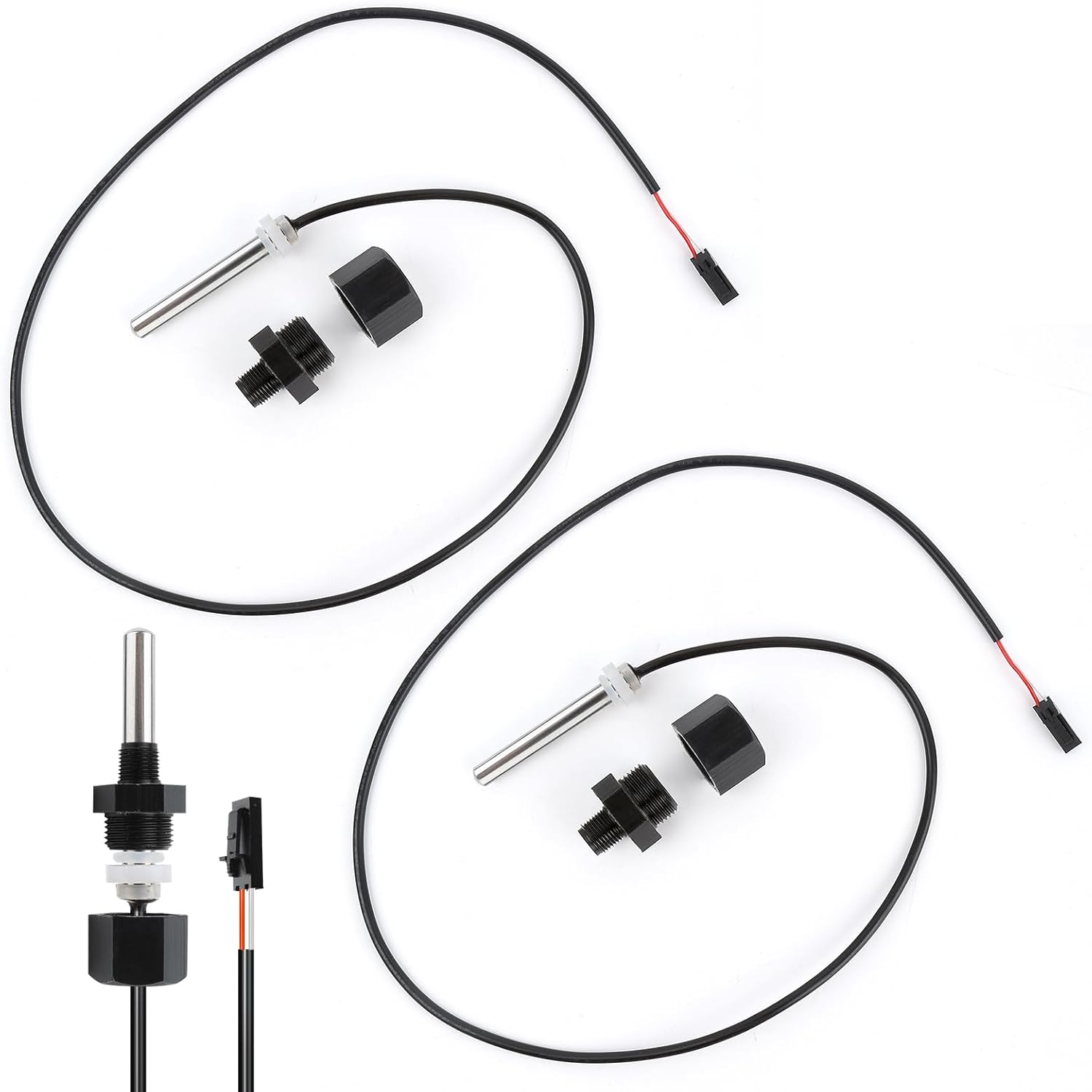 Hot Tub Heater Sensor Replacement for Balboa Spa M7 System 32016 30344 30042 30382,24" Dual Purpose Sensor/High Limit,1/4" Diameter,for Hot Tub Pool or Spa Parts,with Mounting Base and Cover