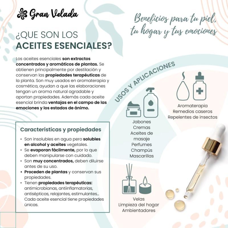 Gran Velada - Olio Essenziale Ylang Ylang Chemiotipizzazione Puro e Naturale 1000 ml | Antisettico, Cicatrizzante e Stimolante Capillare | Ideale per Creme, Shampoo e Aromaterapia
