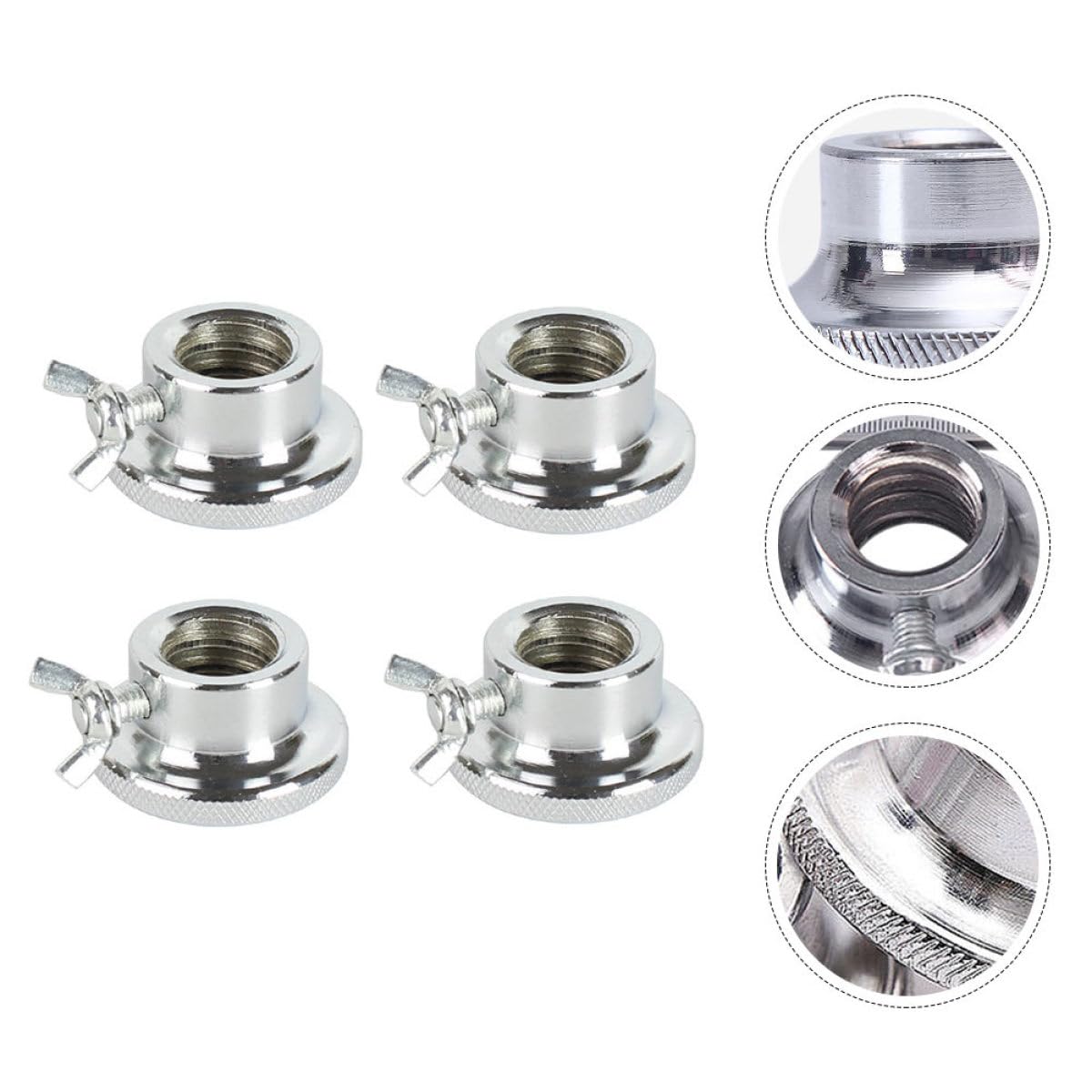 POPETPOP 4 Piezas de Tuerca Antideslizante de Seguridad Doble Cierre para Barra de Mancuernas, Collar de Bloqueo de 2.5 Cm, Accesorio Resistente para Entrenamiento de Fuerza y
