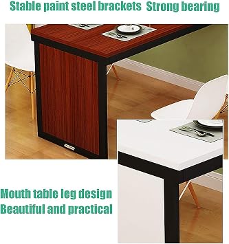 Folding Dining Table Wall-Mounted - Space Saving MDF Multi-Function Desk for Small Spaces - Modern Simplicity Computer Desk - Home Office