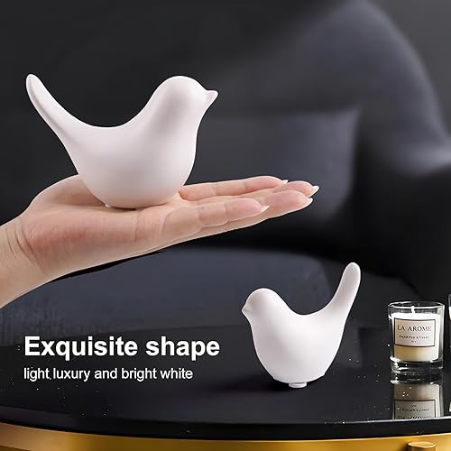 Miniatura 4 de Notakia Estatuas de pájaros blancos pequeños, decoración del hogar, adornos decorativos de estilo moderno para decoración de sala de estar,