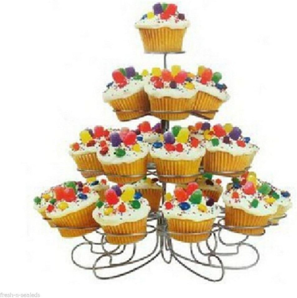 Cup Cake Stand 4 Tier Wedding Round Birthday Display Party