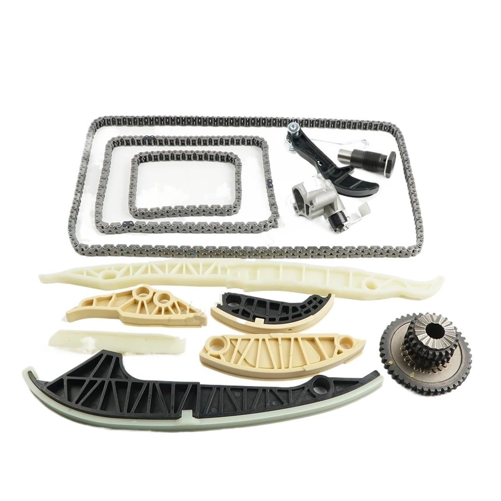 Kit galet courroie KIT de réparation chaîne distribution voiture, 12 pièces, pour moteur EA888 Gen2, Convient pour Audi, VW, SKODA, SEAT(Timing 13 kit)