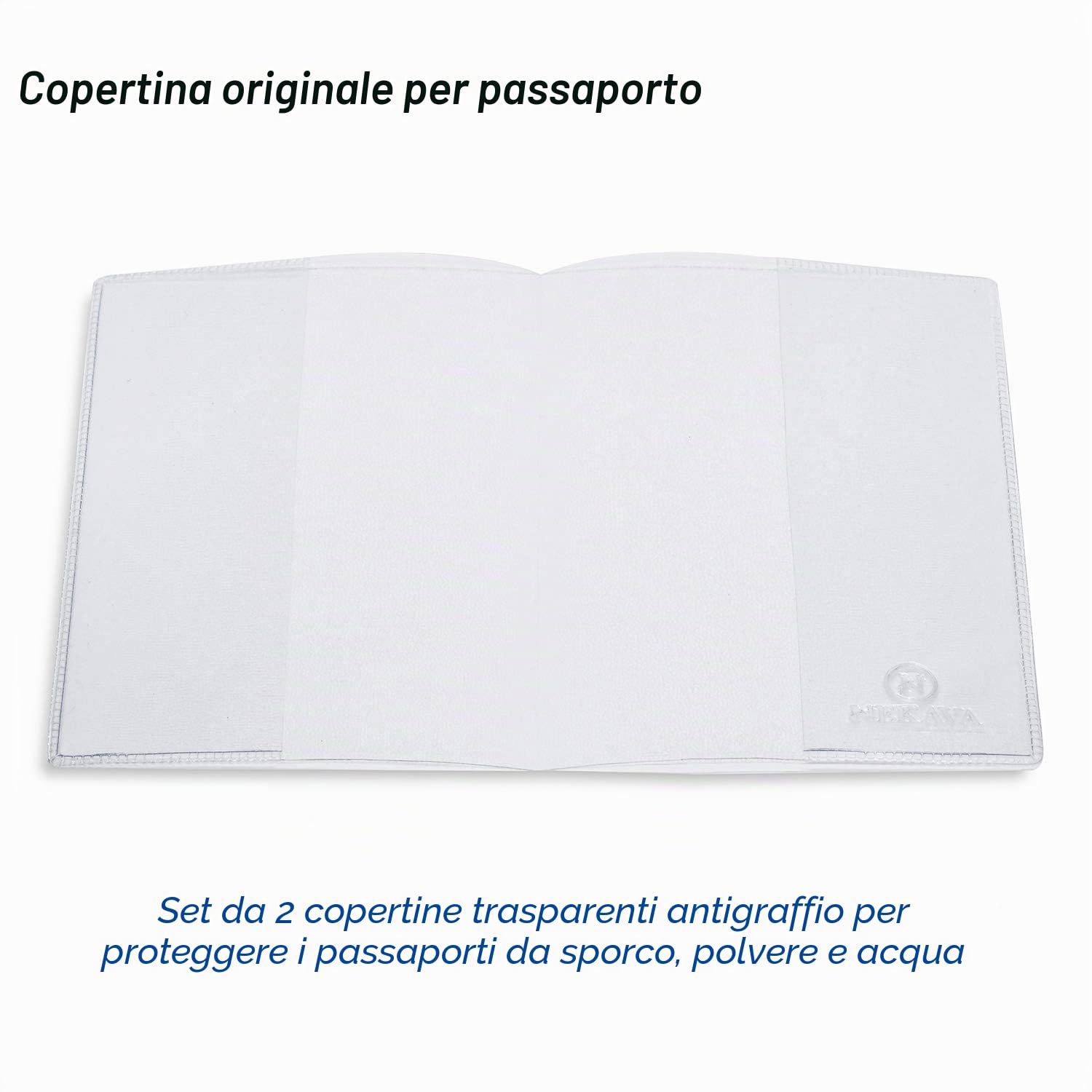Nekava 2 custodie per passaporto per il nuovo passaporto, resistenti ai documenti e trasparenti in custodia antistrappo. Protegge il passaporto da acqua, polvere e sporcizia, trasparente, 132 x 191mm