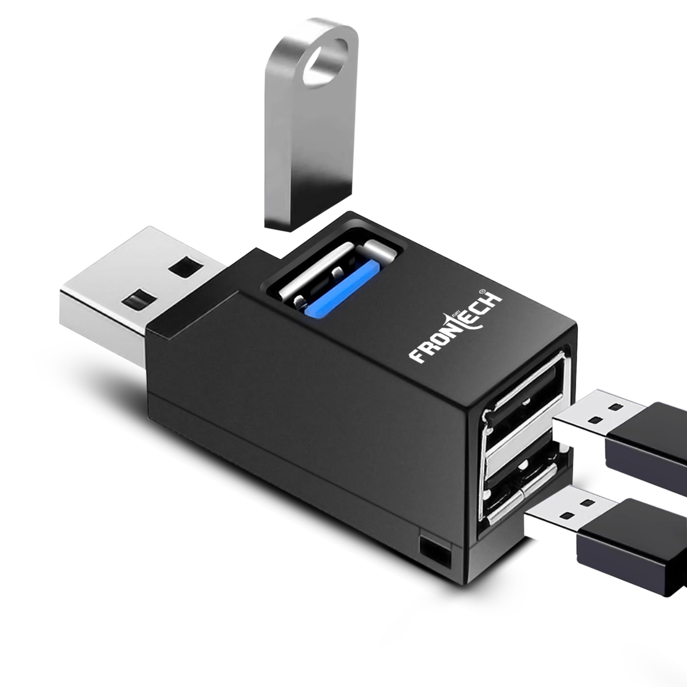 Frontech USB Hub with 4 Port, Switches & LED Indicators, Extra Power Support, 480 Mbps Speed - Each Port, Fuse Protection for PC, USB Flash Drives, Backed with 1 Year Warranty (NC-0062) — Amazon image 7
