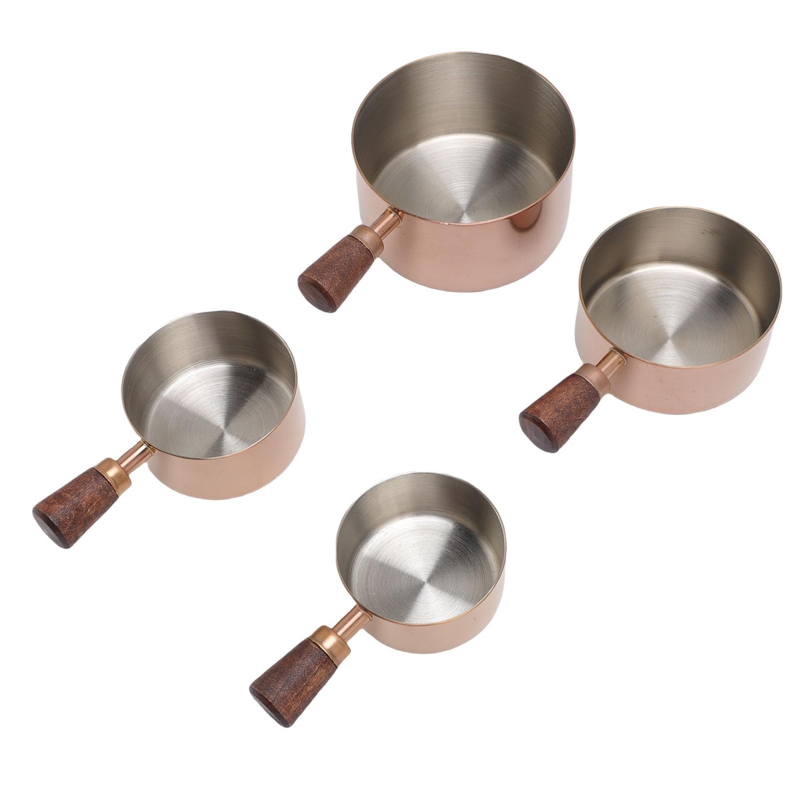 Tasses à mesurer en acier inoxydable x4 pour cuisine et restauration