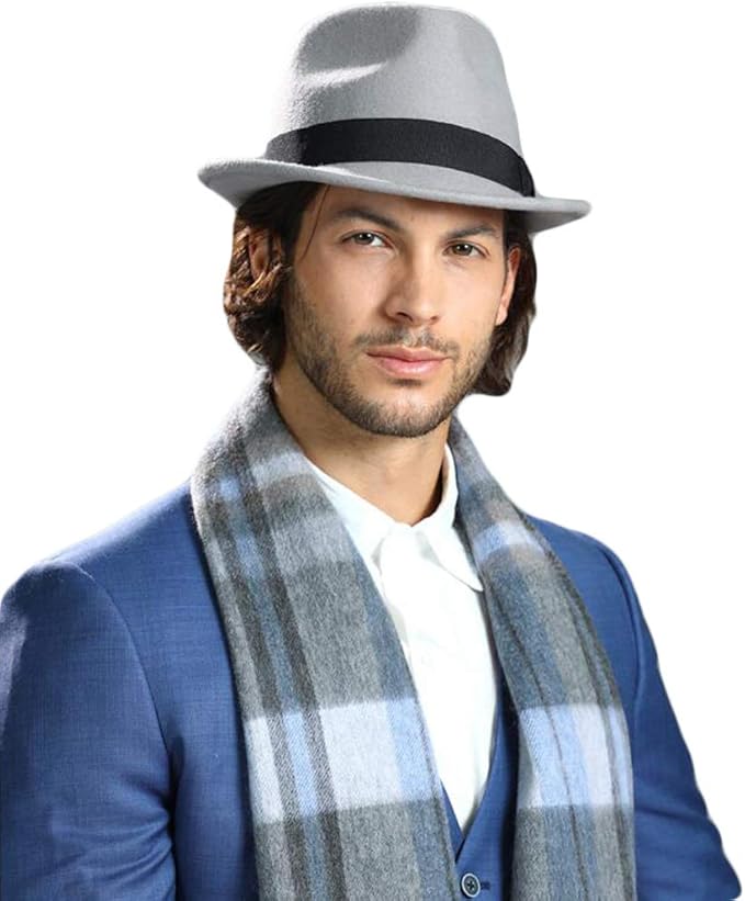 Amazon Riona 中折れ ハット メンズ 秋冬 折りたたみ サイズ調節可 ウール 帽子 グレー 56cm 57cm 58cm 59cm ハット 通販