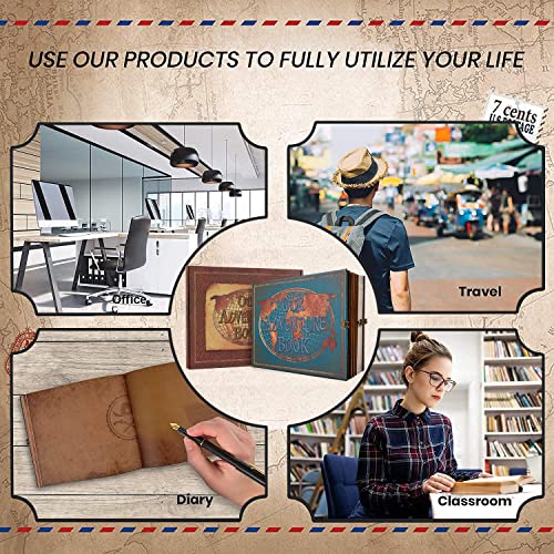 Jimbon Our Adventure Book 180 Pages Scrapbook Photo Album,Retro Style Embossed Letter Leather Cover Travel Diary Journal Scrap Book For Couples,Memory Book For Anniversary Wedding,Best Friend Gift #TOP7