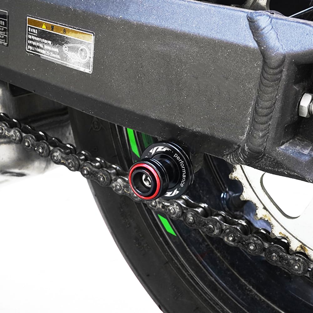 Para Yamaha YZF R1/S/M R3 R6 R7 R9 R25 R125 YZFR1 YZFR3 YZFR6 YZFR7 YZFR9 Accesorio de motocicleta de aluminio 6 mm, sarga, bobinas, deslizadores, soporte, tornillos (Rojo)