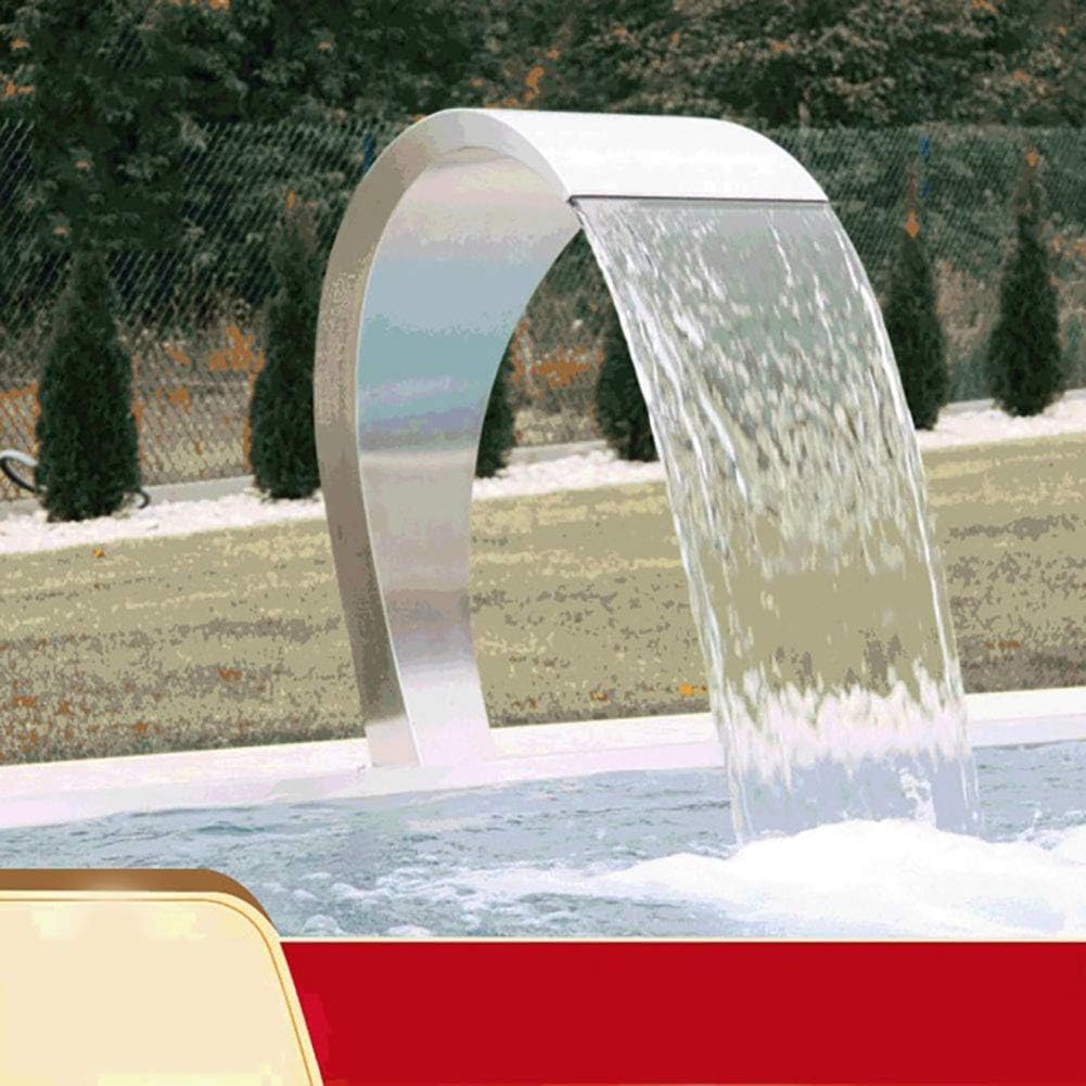 Waterfall Pool Fountain for Pools Garden Outdoor Pond with Colorful Lighting Effects Decoration(
