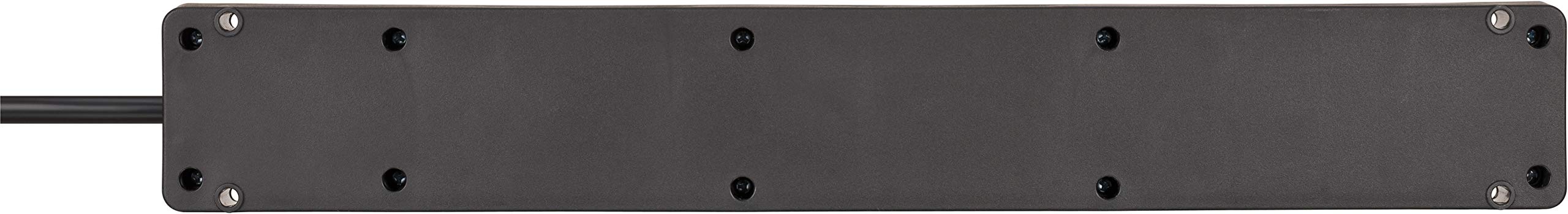Brennenstuhl Multiprise BREMOUNTA Noire, 6 Prises, avec 3m de câble (Lot de 2)