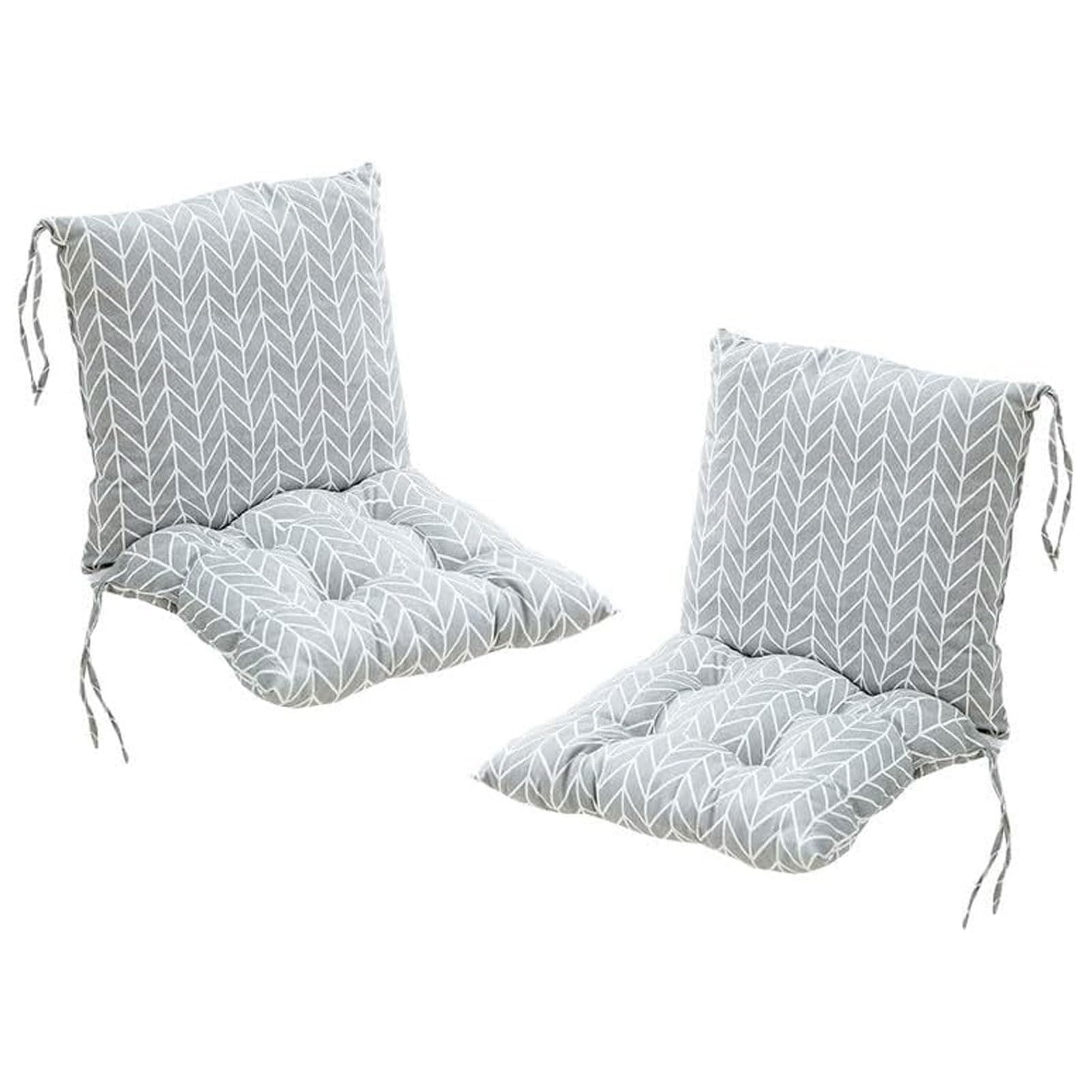 QVQV Set Of 2 Garden Chair Cushions With Back Cushion 40 * 80 * 7cm High Back Cushion Chair Cushion For Outdoors And Indoors Gray 2 — image 1