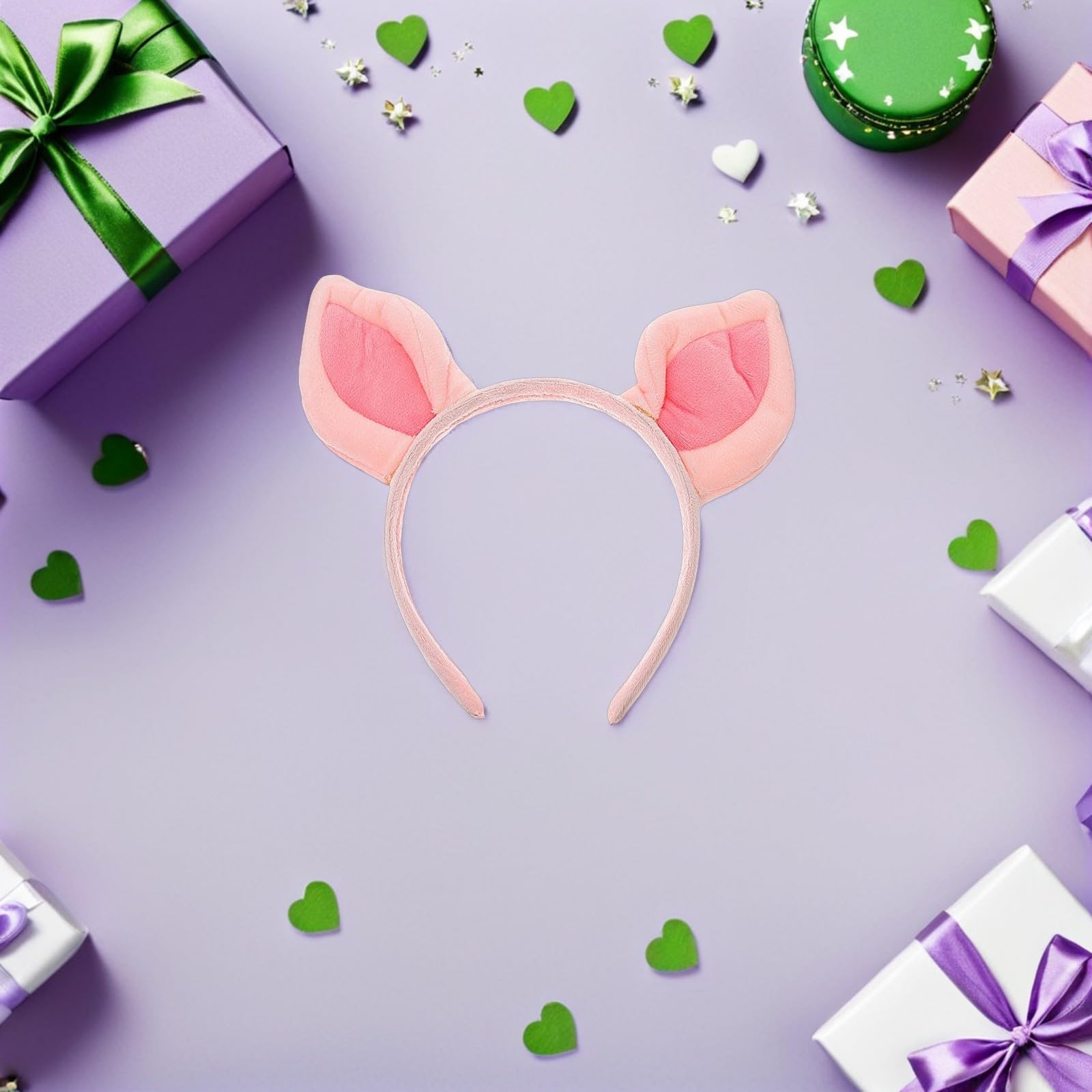 Sewroro 15 Piezas Diadema Orejas de Cerdo Rosa de Tela para Cosplay y Disfraces de Halloween Diseño Adorable y Ajuste Cómodo