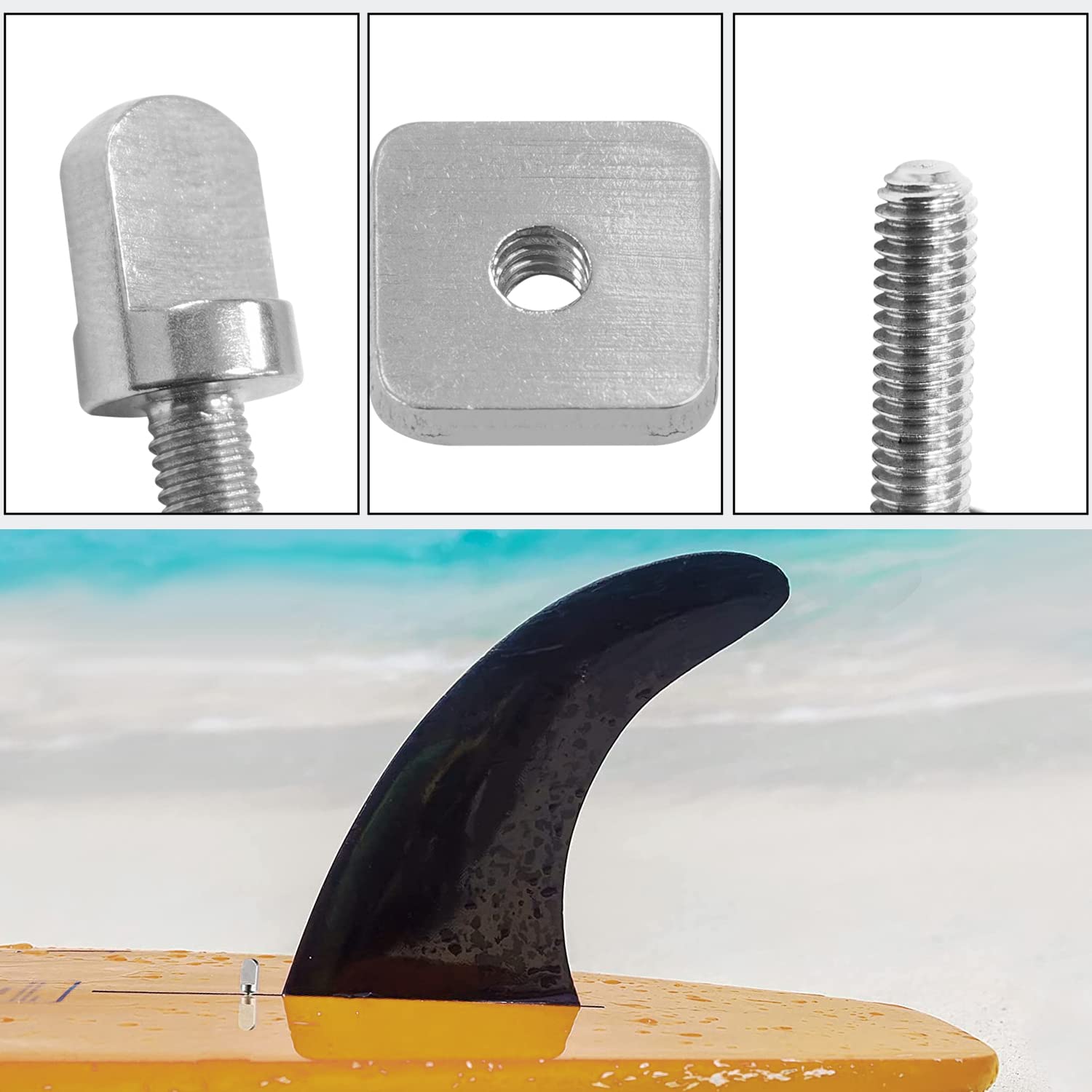 10 Pcs Tornillo de Paddle Surf, Quillas Surf, Accesorios para Sup