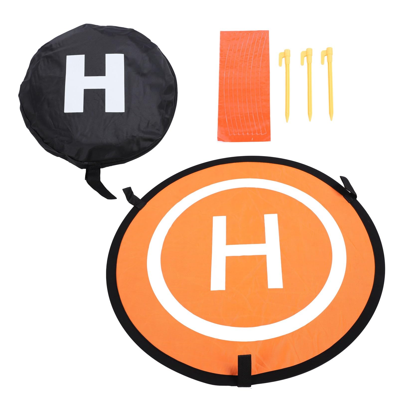 75cm Diameter Drone Landing Pads, Double Sided RC Drones Landing Pad, Foldable Nylon Universal Aircraft Launch Mat, Fast Fold Quadcopter Landing Pads, Suitble for RC Drones
