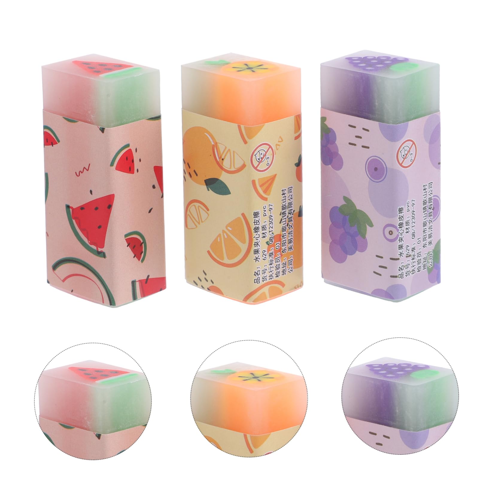 Gomme da Cancellare Frutta 36 Pezzi in Gomma, Decorative per Bambini | Profumate e Sicure, Festa Scuola Decor, Premi per Studenti e Oggetti Cute