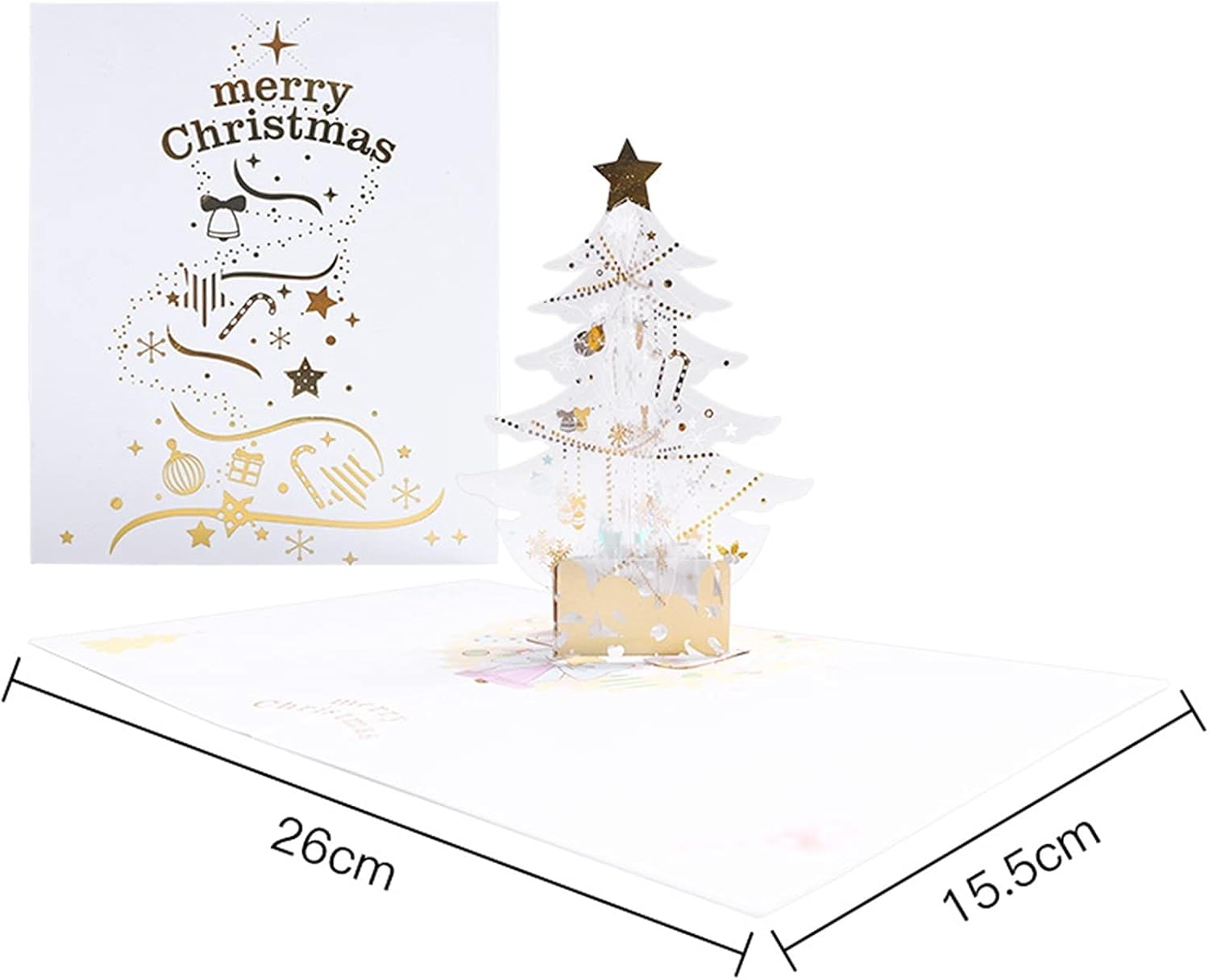 グリーティングカード 3Dポップアップカードクリスマスツリー挨拶雑草カードクリスマスツリーの挨拶クリスマスツリーの挨拶新年の赤ちゃん