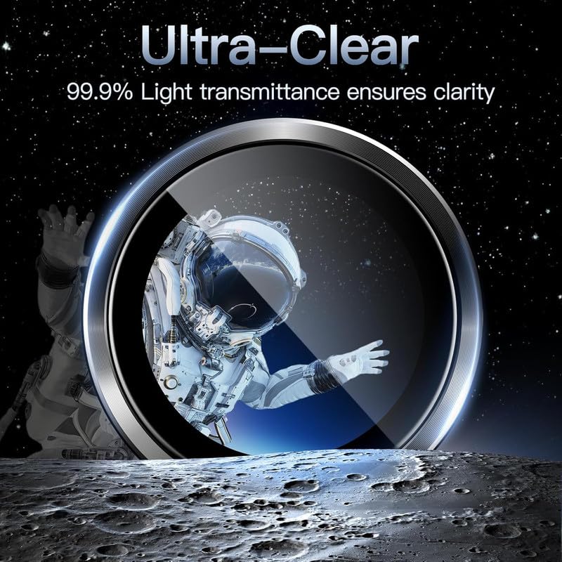 Image of Tempered Glass For Vivo Y300 5G Back Camera Lens Protector|Full Coverage 9H Surface Hardness Tempered Glass Camera Ring Guard Protector - 3Pack Silver