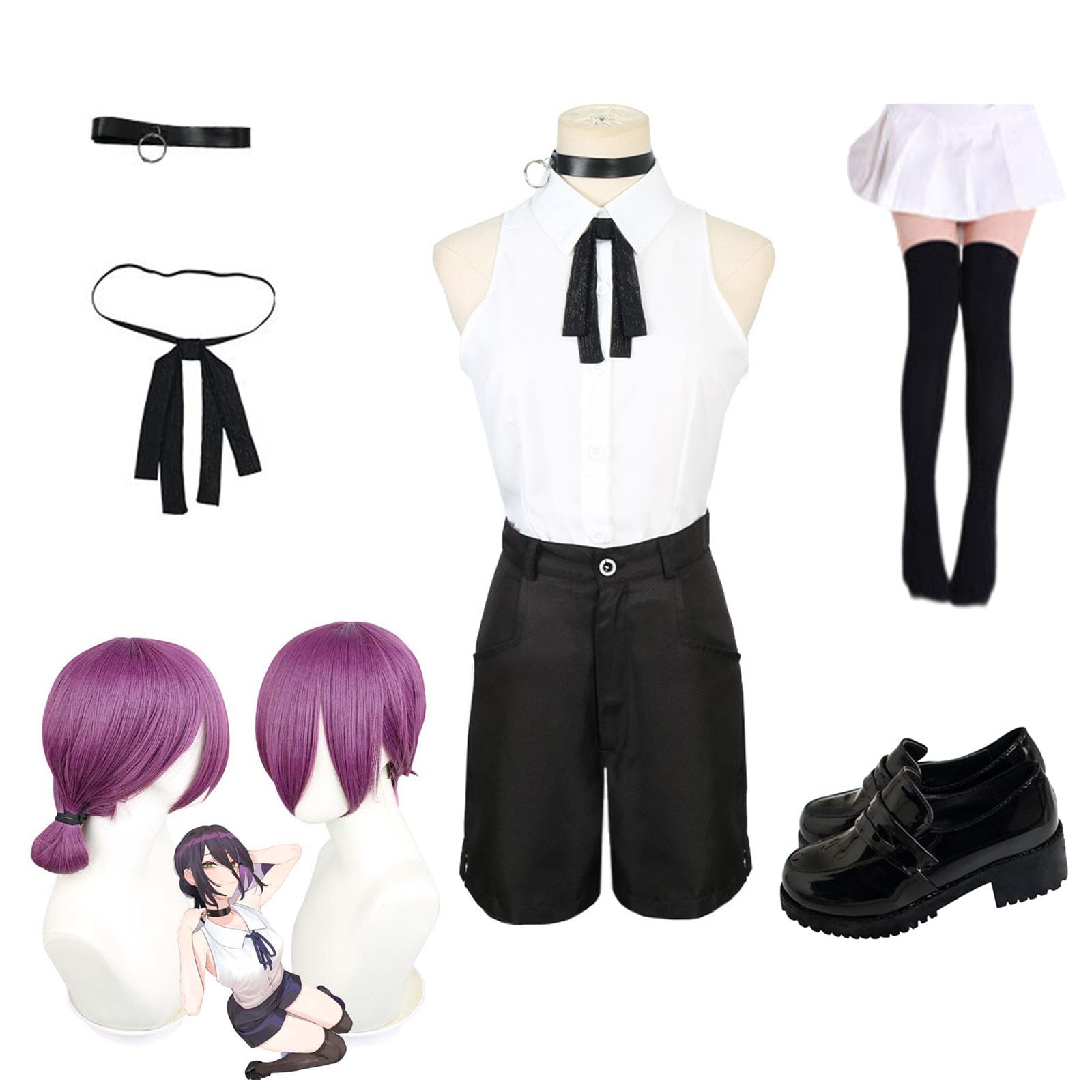 ストッキング アニメ コスプレ衣装 フルセット ウィッグ 靴 Amazon.co.jp: [PPluna] レゼ コスプレ 衣装 セット ウィッグ 靴 追加