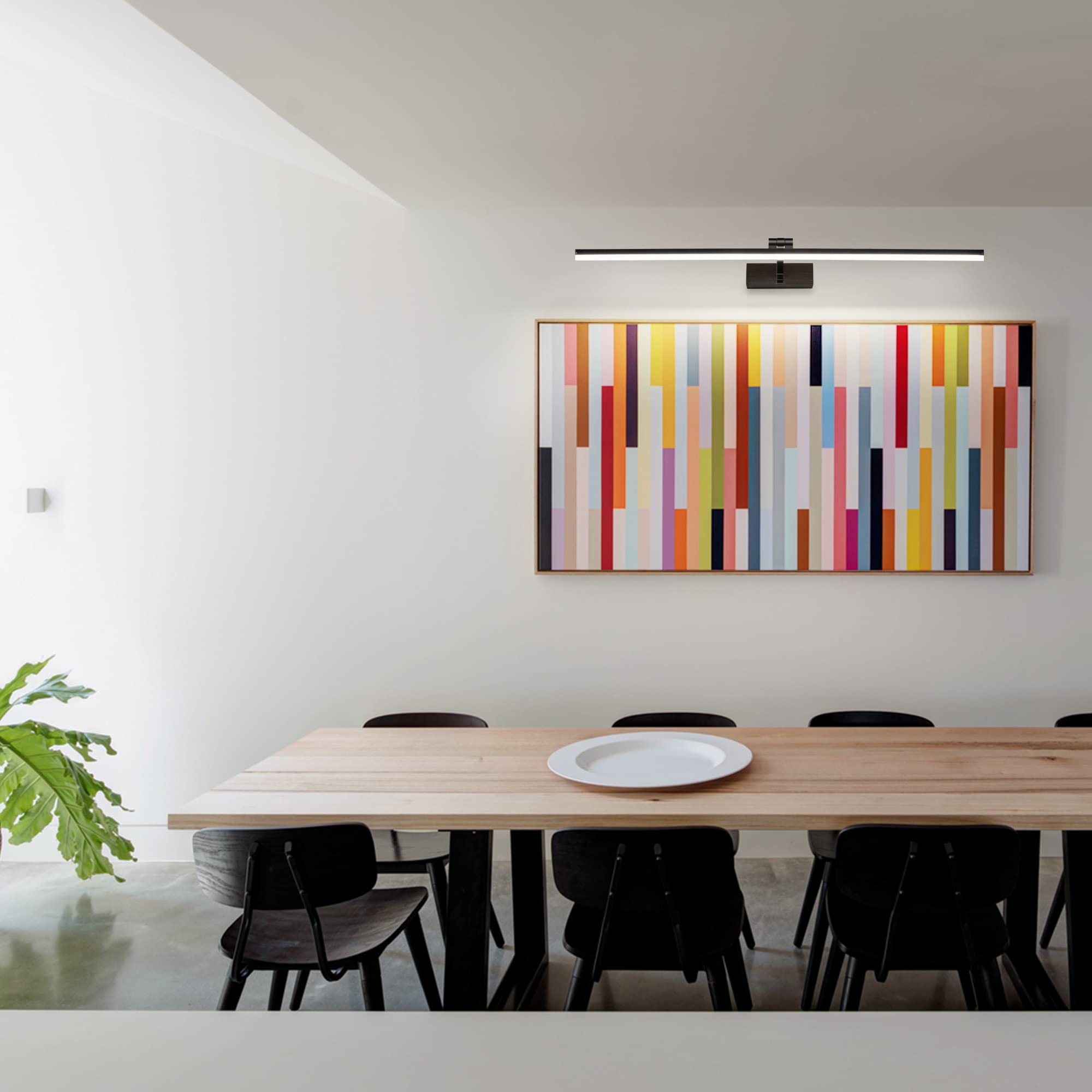 MantoLite Einstellbare Farbtemperatur Bild Wandleuchten, 16W 80CM Schwarz Waschtisch Badezimmer Verstellbarer Wandleuchter Beleuchtung Fixture Nachttisch Kosmetikspiegel Licht 3000K/4500K/6000K