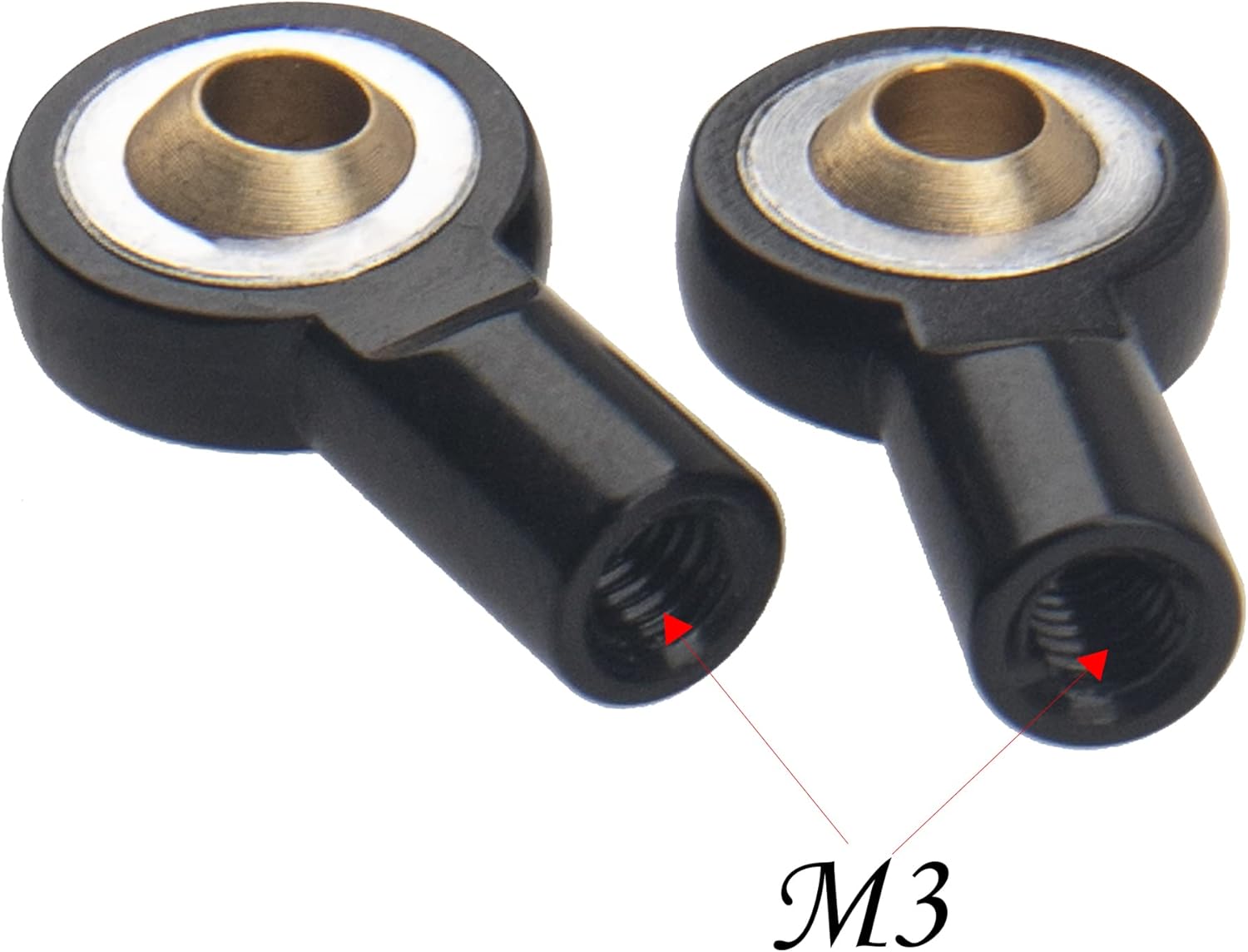 20Pcs ShareGoo M3 Tie Rod End Ball Head Holder Link 3mm Thread Ball Joint Compatible with Tamiya Redcat HSP Traxxas Axial SCX10 1/10 RC Car Truck Boat DIY Robot Airplane,L22mm L18mm