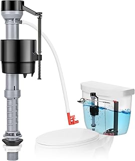 Universal Toilet Fill Valve Replacement Kit, Toilet Repair Kit Inside Tank, Height Adjustable & Water-Saving, Quiet & Anti-Siphon, Easy to Install (1-Pack)