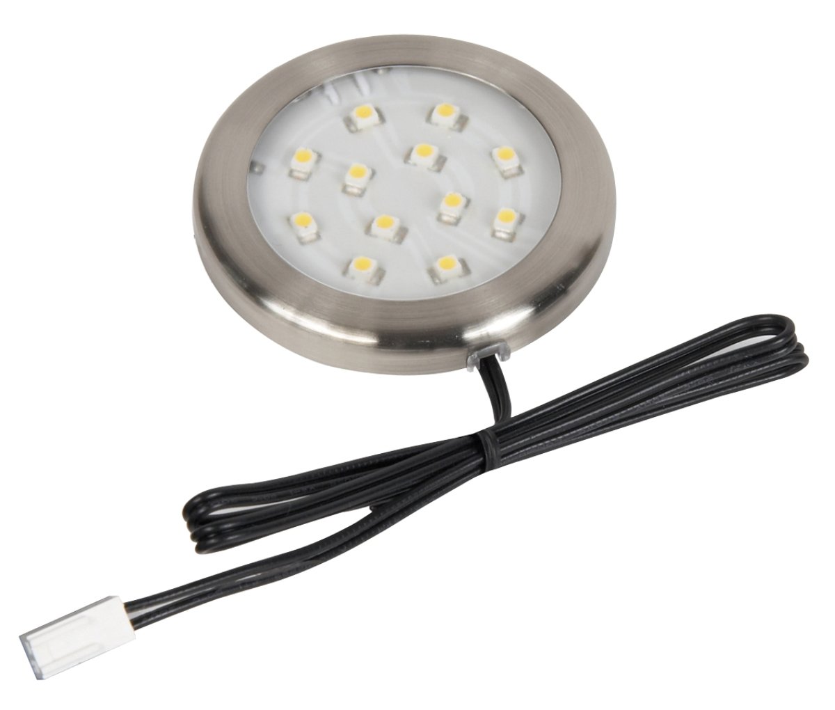 Amertac LSP10KBAMCC LED Ultra Thin Accent Light, Nickel, 1-Pack