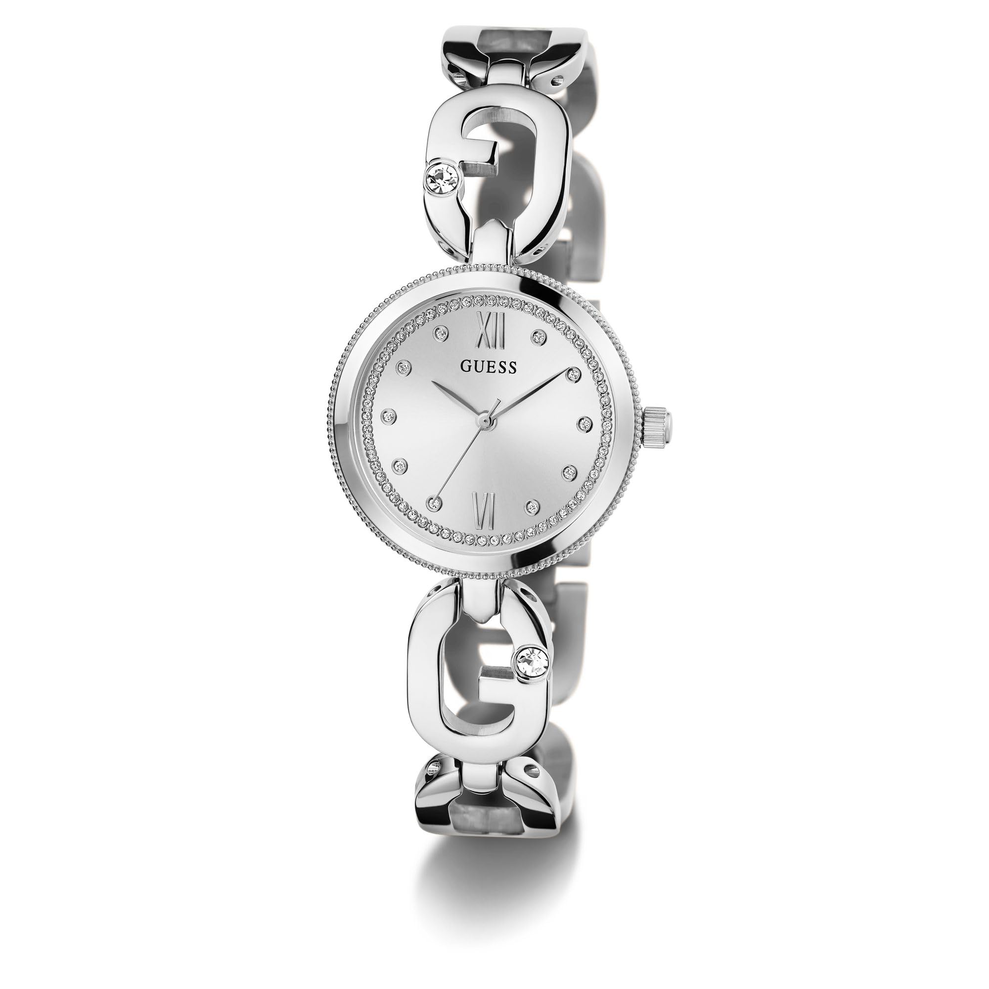 GUESS Damen Uhr Armbanduhr Empower Edelstahl