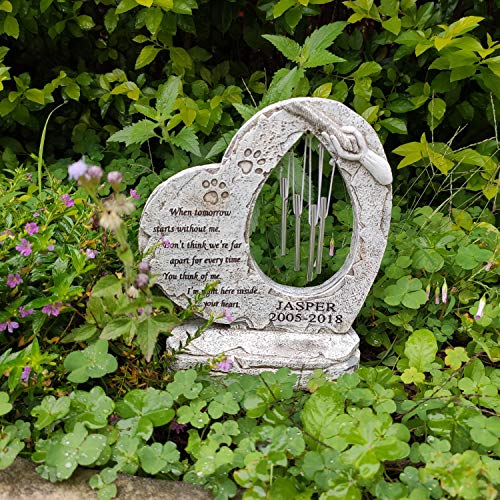 Marytumm Personalized Pet Memorial Stone By Waterproof Resin, Large Paw Print Customized Pet Stone Markers, Garden Stepping Stone #TOP1