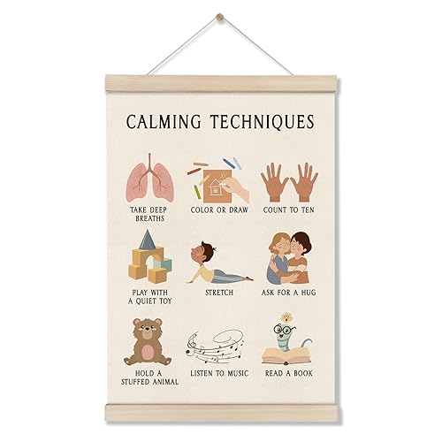 DOI-LANEE Mental Health Posters Hanger Frame, Educational Boho Classroom Poster