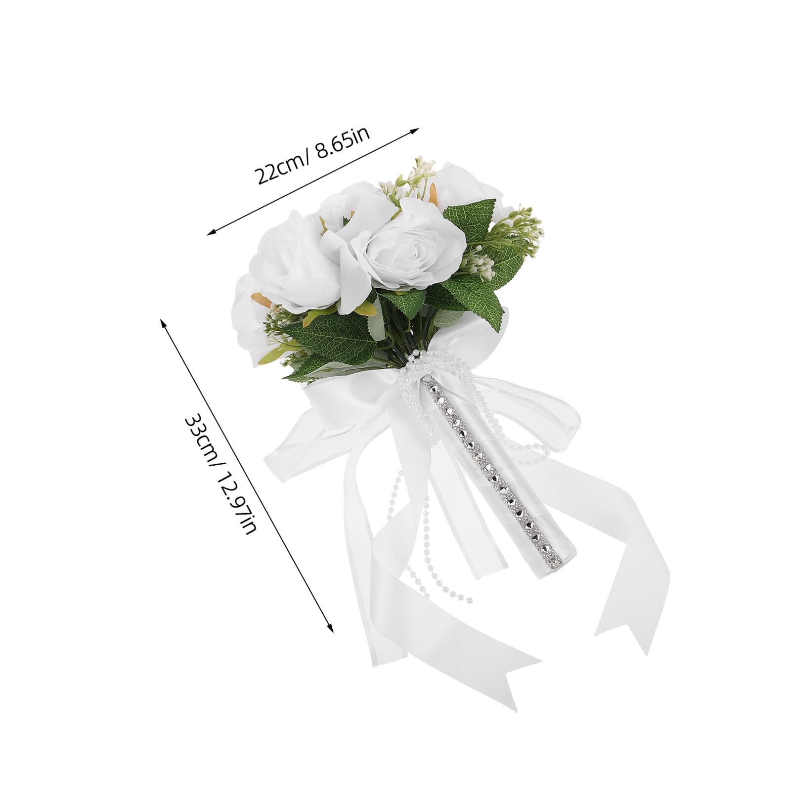 Bouquet da Sposa Artificiale Bianco, Stile Occidentale per Nozze