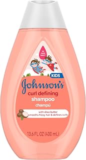 Johnson's Kids Curl Defining Shampoo with Shea Butter - Smooths Frizz, Defines Waves & Curls 24 Hours, 13.6 fl oz