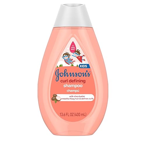 Champú Definidor de Rizos para Niños Johnson's con Manteca de Karité, Limpia, Alisa el Enredo y Define Olas y Rizos durante 24 Horas, 13.6 fl. oz