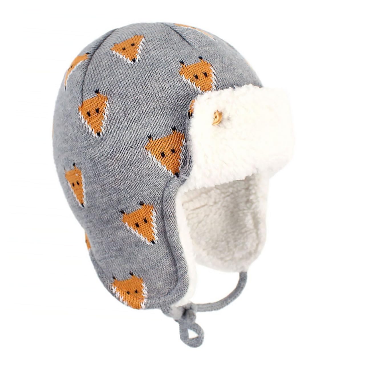 LIFKOME Bonnet de Ski Chapeaux de Fille Enfant Hiver Chapeau Contre Le Froid Casquette de Ski Enfant s Bonnet Hiver Casquette Chaude Bonnet Coton Chapeau d' d'er Grey