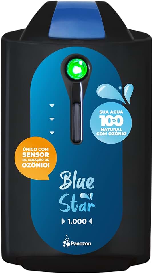 Panozon Blue Star 1000 – Tratamento Natural com Ozônio para Piscinas de Até 25.000 Litros (com sensor de geração de ozônio)