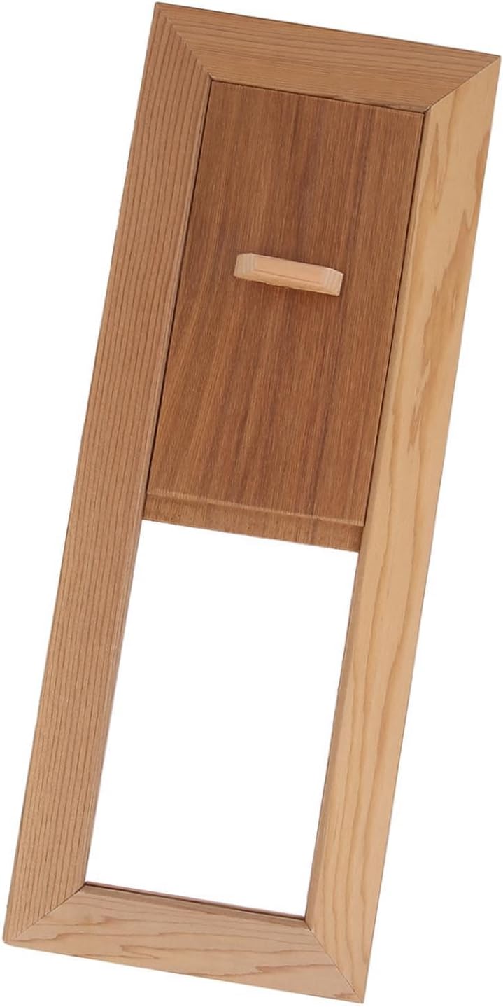 Sauna Room Air Vent, Wooden Adjustable Sauna Air Vent Grille, Rectangle Steam Room Air Ventilation Panel Blinds Grille Sauna Room Equipment Accessory Cedar for Steam Room, 13.4x5.1x0.4in