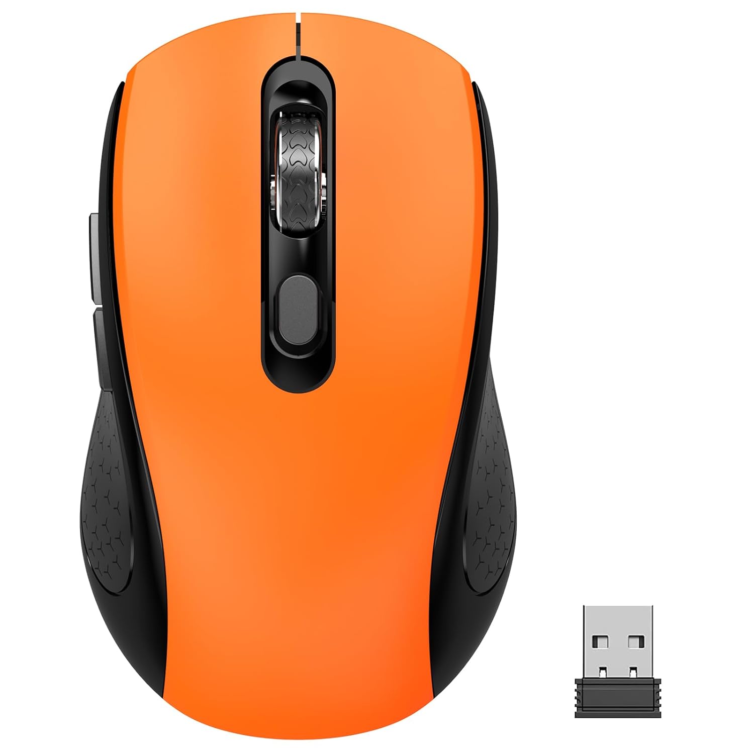 Wireless Mouse With Side Buttons Suitable for Laptops PC Chromebook Mac MacBook Silent Mouse with USB Nano Receiver